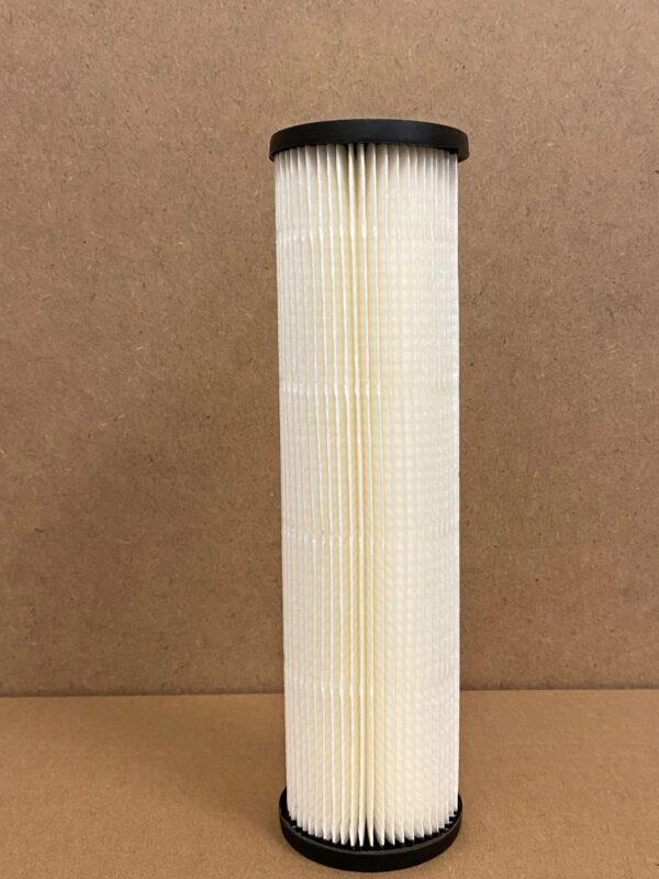 Pleated water filter cartridge replacement.