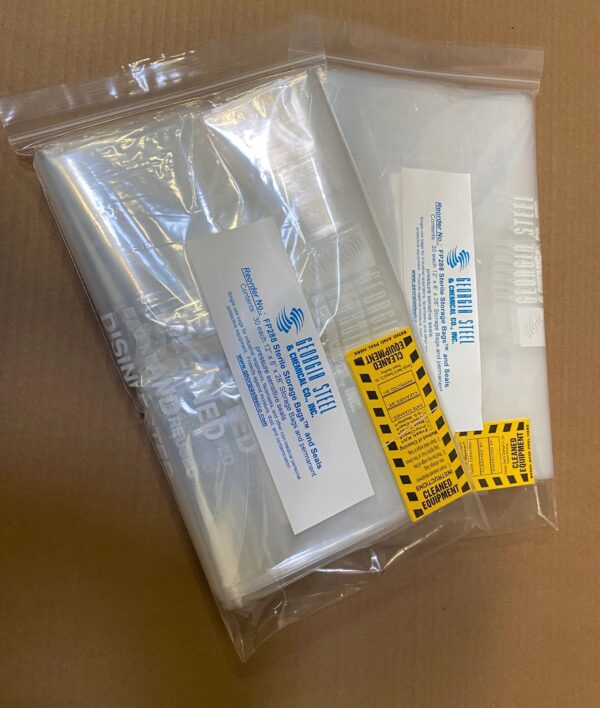 Sterile storage bags and seals.